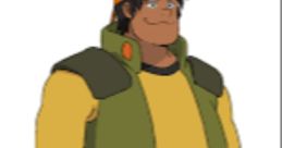 Hunk from Voltron: Legendary Defender in tactical gear, showcasing his bravery and resourcefulness in battle.