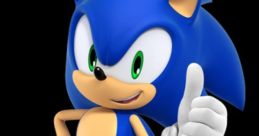 Sonic the Hedgehog giving a thumbs up in vibrant blue, showcasing his iconic look from Sonic Frontiers. Speed and adventure await!