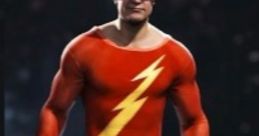 Jay Garrick, the original Flash, in classic red and yellow costume with a lightning bolt emblem and helmet.