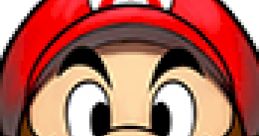 Mario with signature red cap and mustache, iconic character from Mario & Luigi: Superstar Saga video game.