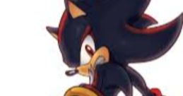 Dynamic depiction of Shadow the Hedgehog, showcasing custom voice expressions and iconic character design.