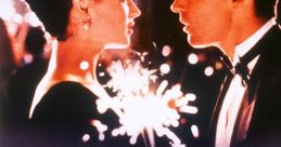 Romantic scene from *The Cutting Edge* (1992), showcasing the intense connection between ice skaters amid sparks.