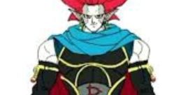 Demon God Demigra from Dragon Ball Heroes, featuring striking red hair and a dark outfit, embodies ultimate power and menace.