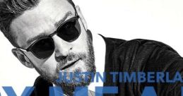 Justin Timberlake wearing sunglasses, featured in "Cry Me A River" promotional artwork. Stylish and iconic music visual.