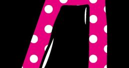 Bold pink number four with white polka dots on a black background, perfect for birthday parties and celebrations.