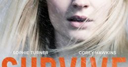 Sophie Turner and Corey Hawkins face survival challenges in a dramatic scene from "Survive," showcasing intense emotions.