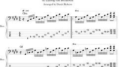 Beethoven's Moonlight Sonata, Third Movement sheet music, arranged by Daniel Roberts, featuring intricate piano notation.