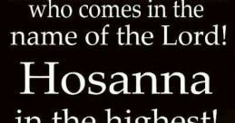 Hosanna The of Hosanna Ministries reverberates through the air, filling the hearts of those who listen with joy and praise.