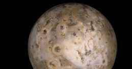 Io, a volcanic moon of Jupiter, features a detailed profile including its size, mass, and surface temperature.