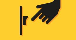 Poster reminding viewers to turn off the lights, featuring a hand reaching for a light switch on a vibrant yellow background.