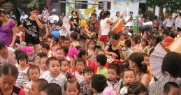 Kindergarten The of children's laughter filled the air as they hurriedly made their way to Kindergarten. The excited