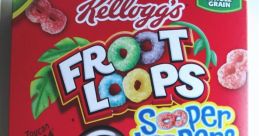 Vibrant Kellogg's Froot Loops cereal box featuring Toucan Sam, highlighting limited edition flavors and colorful loops.