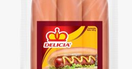 Delicia jalapeño sausages in packaging, perfect for barbecues and flavorful meals. Enjoy a spicy twist on classic hot dogs.