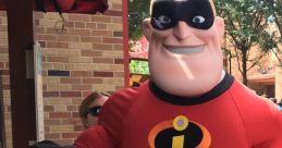 Mr Incredible The surrounding Mr Incredible are a symphony of power and strength, each one signaling a different phase of