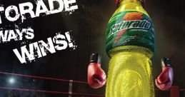 Gatorade bottle dominates the boxing ring, symbolizing victory in sports hydration and performance. Gatorade always wins!