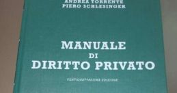 Green cover of "Manuale di Diritto Privato" by Torrente and Schlesinger, a key text in private law studies.