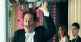 Dancing waiter in a tuxedo entertains patrons in a lively cafe setting, featuring a fun atmosphere for the Go Compare advert.