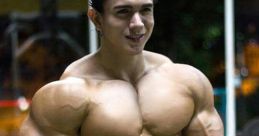 Muscular man posing confidently in a gym, showcasing impressive physique and strength, reminiscent of Arnold Schwarzenegger.