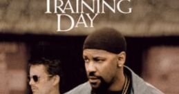 Denzel Washington as Alonzo Harris in "Training Day," showcasing a tense cop drama atmosphere with themes of morality and power.