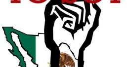 Artistic depiction of Mexico with a raised fist, symbolizing empowerment and the movement 'Yo Soy 132' for social change.