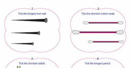 Interactive worksheet for children to identify longest and shortest items, enhancing measurement skills and comparison.