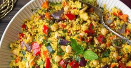 Couscous Saupiquet couscous EPIC, the of a delicious and hearty meal being prepared. The sizzle of vegetables and meat