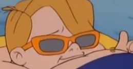 Rocko relaxing in sunglasses on a float, capturing the carefree spirit of college life in "Undergrads.