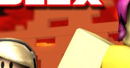 Two Roblox characters express concern, set against a backdrop of chaos, capturing the essence of "Roblox Death" gameplay.