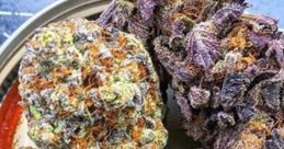 Colorful cannabis buds in a bowl showcasing vibrant orange and purple hues, highlighting diverse strains for enthusiasts.