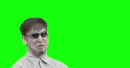 Filthy Frank character striking a playful pose against a bright green background, exuding humor and absurdity.