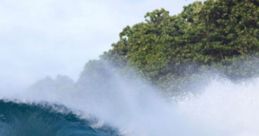 Surfer riding a powerful wave, showcasing the thrill of natural waves in a stunning ocean setting.