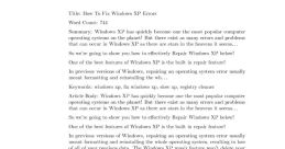 XP Error The of an XP error can be both frustrating and alarming. It is a high-pitched beep that can jolt you out of your