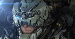 Detailed depiction of a Halo Marine in advanced tactical armor, showcasing high-tech features and military readiness.