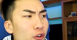 RiceGum sharing an expressive moment while wearing a stylish jacket, emphasizing his engaging online persona.