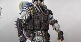 Detailed design of a Metro Last Light guard in tactical gear, featuring a gas mask, armor, and combat boots.