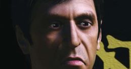 Close-up of a character from "Scarface: The World Is Yours," showcasing intense expression and detailed facial features.