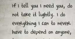 Need You The words "Need You, Need You" echo softly through the air, a haunting melody that seems to linger long after it