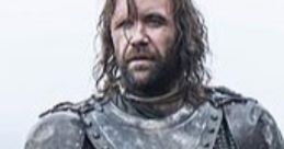 Ser Gregor Clegane, known as The Hound, stands in full armor, embodying strength and ferocity from the fantasy world.