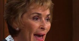 Judge Judy expressing surprise during a courtroom scene, embodying her iconic and engaging persona in "Prank Call: Judge Judy.