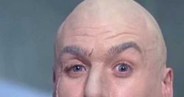 Dr. Evil character making a mischievous expression, perfect for prank call humor and iconic movie moments.