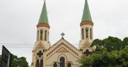 Igreja The of a "Crente evangélica" singing hymns in the church echoes through the hall, filling the space with a sense