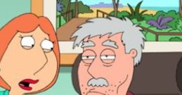 Lois Griffin comforts Carter Pewterschmidt in a cozy setting, highlighting their complex family dynamics on Family Guy.