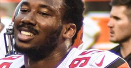 Cleveland Browns player celebrating on the field, showcasing team pride in the NFL.