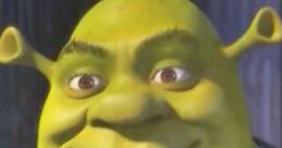 Shrek smiling joyfully, embodying his lovable ogre persona from the iconic animated movie series.