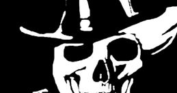 Skull in a cowboy hat with a microphone, symbolizing ghostly themes and political satire in Ghostpolitics.