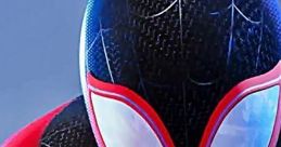 Close-up of Spiderman in a dynamic pose, showcasing his iconic black and red suit with expressive eyes.