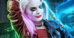 Harley Quinn poses confidently in a vibrant outfit, showcasing her iconic style and playful yet mischievous personality.