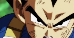 Vegeta, the Saiyan prince, appears fierce and determined in his iconic blue and white battle armor.