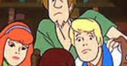 The Mystery Inc. gang, including Velma, Shaggy, and Daphne, examines a large book, solving a Scooby-Doo mystery.