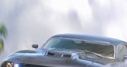 Classic muscle car flying on a Fast & Furious track, showcasing high-speed action and thrilling stunts.